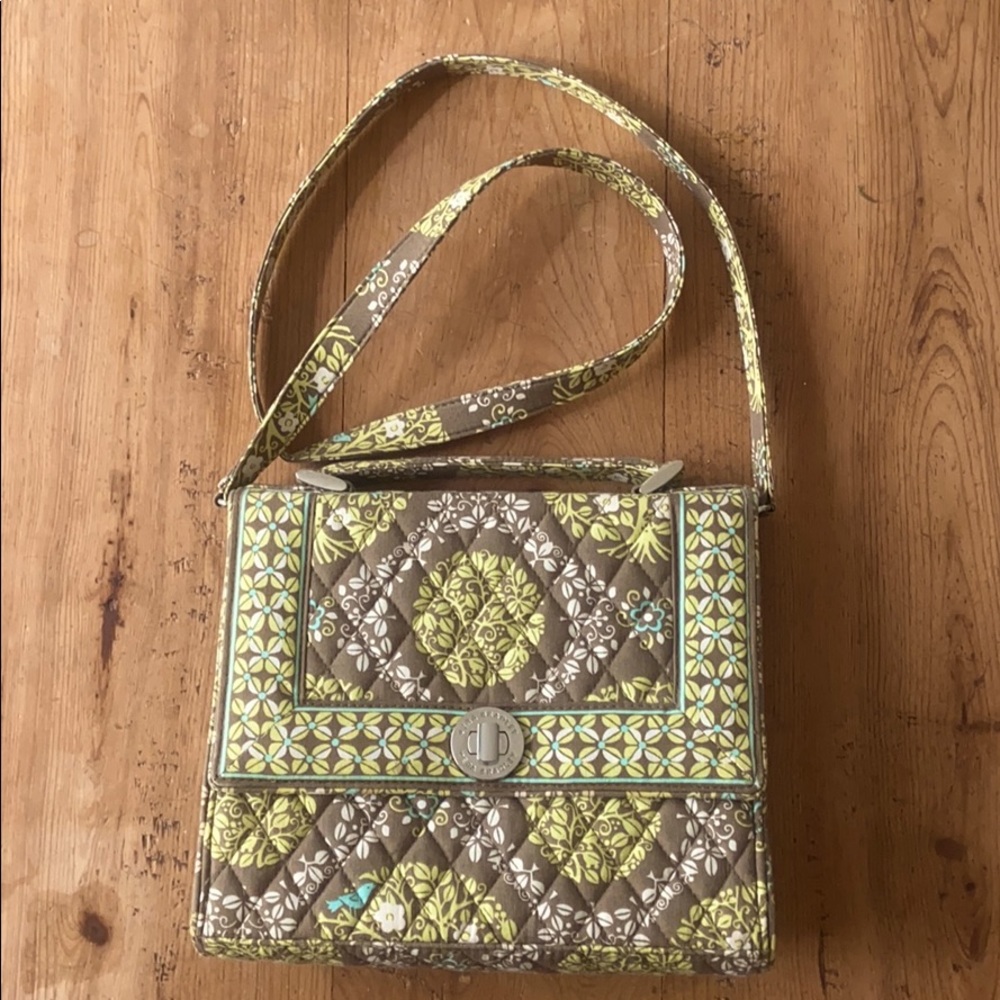 Vera Bradley, like new, brown, green, blue bag